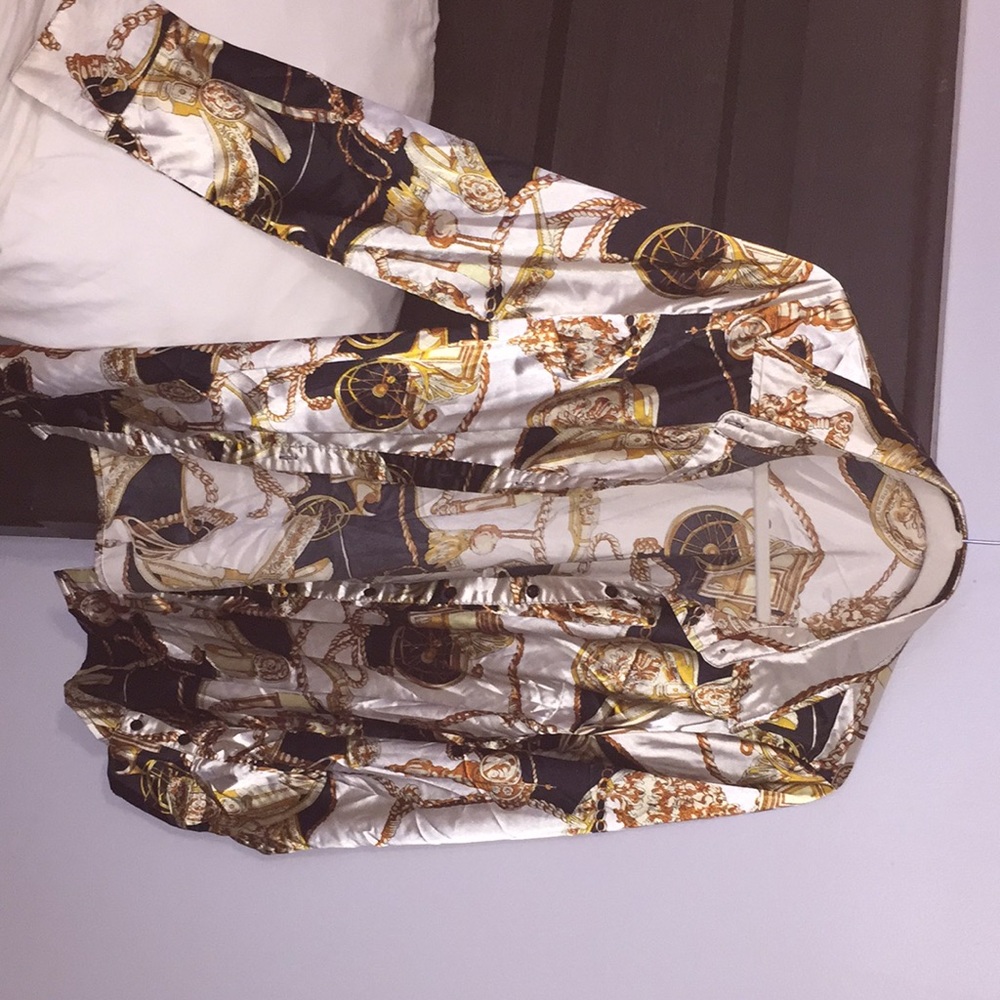 A Casual button down silk shirt
